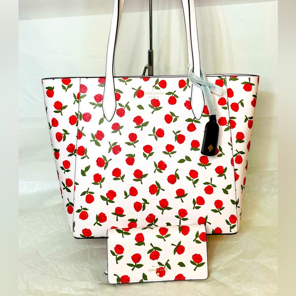 NWT Kate Spade Dana floral tote with matching bifold wallet - Picture 10 of 15